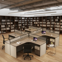 Bureaux et chaises de travail modulaires personnalisés pour employés, type L, 2/4/6/8 postes, poste de travail simple et moderne pour le personnel