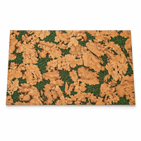 Panel de Corcho Natural con Certificación FSC Compatible con LEED, Mosaico de Corteza de Corcho de 4 mm, Autoadhesivo, Insonorizante y Térmico