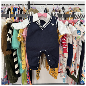 Lots en gros unisexes de vêtements haut de gamme pour bébés garçons, style mode, nouvelle collection, ensemble combinaison pour enfants, blanc - Product Image 5