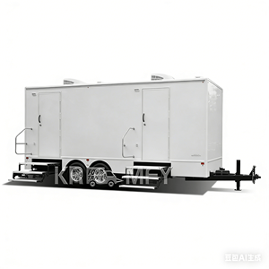 Remorque WC portable noire pour appartements et immeubles de bureaux – Sanitaire extérieur écologique et durable - Product Image 1