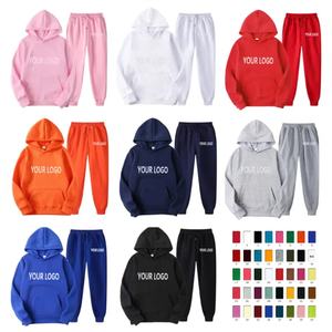 Ensemble de survêtement 2 pièces personnalisé pour homme : sweat à capuche et pantalon de jogging, imprimé ou vierge, noir - Product Image 6