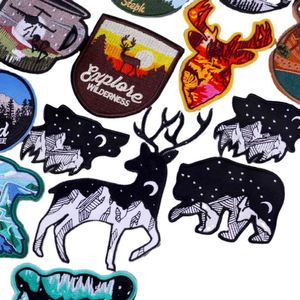 Patchs brodés pour vêtements sur le thème des voyages d'aventure, animaux, patchs thermocollants pour vêtements, patch brodé avec logo personnalisé - Product Image 1