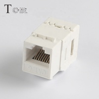 TOM-KJ-37 CAT5E/CAT6 UTP jack perforation type 180 diplôme télécommunication fiche modulaire prise murale Avec un cache-poussière