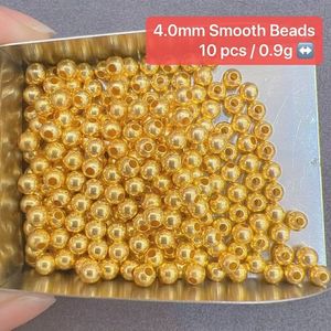 Cuentas de Oro Sólido 18K AU750, Fornituras de Joyería, Cuentas de Abaco y Linterna de Fútbol de 2.5/3/4/5mm, Venta al por Mayor para Fabricación de Collares y Pulseras DIY - Product Image 5