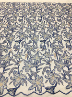 Tissu de mariée de mariage indien broderie paillettes tissu de dentelle ivoire avec paillettes tissu de dentelle de broderie paillettes ivoire