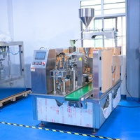Machine de remplissage et de scellage de sachets pour assouplissant textile liquide 500 ml, équipement d'emballage pour sacs stand-up pour produits de lavage et de soin du linge