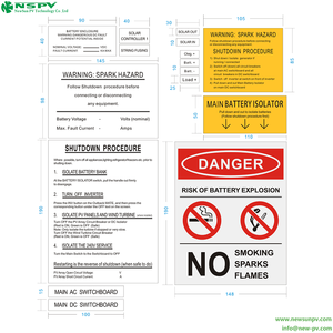 PV Self-Adhesive <b>Solar</b> Label <b>Kit</b> with UV Resistant Waterproof Stickers for Outdoor <b>Solar</b> Energy Systems - Product Image 6