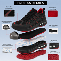 Chaussures de sécurité AOXIANG de haute qualité, toutes saisons, antidérapantes, anti-écrasement, coupe basse, embout en acier KPU, semelle intermédiaire en acier, unisexe, pour usine