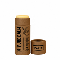 Tube en papier kraft biodégradable personnalisé pour baume à lèvres, emballage écologique en forme de cylindre pour déodorant en stick cosmétique