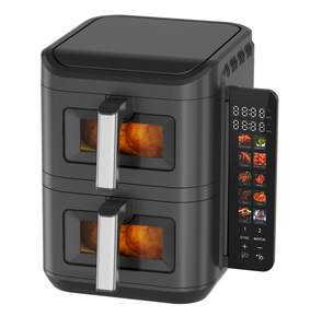 <span class=keywords><strong>Friteuse</strong></span> à air 6 en 1, design compact à double panier carré, cuire un poulet entier, nourrit 8 <span class=keywords><strong>personnes</strong></span>, facile à nettoyer, lave-vaisselle - Product Image 2