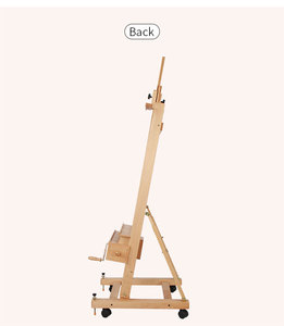 <span class=keywords><strong>Chevalet</strong></span> d'artiste de studio à cadre en H, grand, réglable par manivelle, pour <span class=keywords><strong>peinture</strong></span>, avec quatre roues, bascule et tiroir - Product Image 4