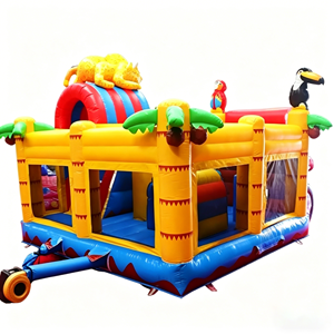 Château gonflable sur le thème du camion tout-terrain de la <span class=keywords><strong>jungle</strong></span> en PVC, idéal pour les fêtes d'enfants, les locations commerciales et les événements en plein air. - Product Image 3
