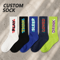 Chaussettes de sport pour hommes personnalisées, confortables, respirantes, pour la randonnée, le cyclisme, la course à pied, avec logo