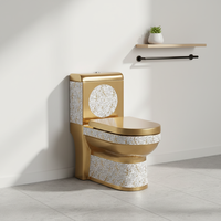 Articles sanitaires en céramique monobloc de haute qualité au design moderne WC toilette double chasse avec valve de chasse à grand débit commode de lavage