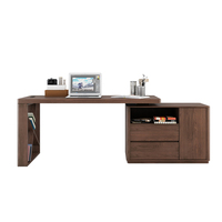 Table d'ordinateur murale en bois avec interface USB rotative, design moderne et créatif