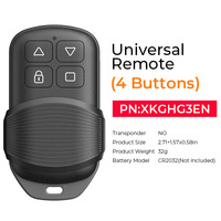 Télécommande universelle de remplacement Xhorse XKGHG3EN à 4 boutons pour garage, outil de rechange professionnel pour serrurier, compatible VVDI Key Tool Max