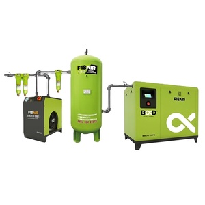 Compresores de Aire de Tornillo Lubricados Baldor de Accionamiento Directo Industriales de China, 10Hp 7.5Kw 16Bar 10Bar 380V Silenciosos - Product Image 1