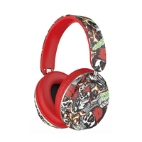 Casque sans fil BT610 pour peinture, casque de jeu graffiti, casque stéréo supra-auriculaire, casque BT avec micro LED