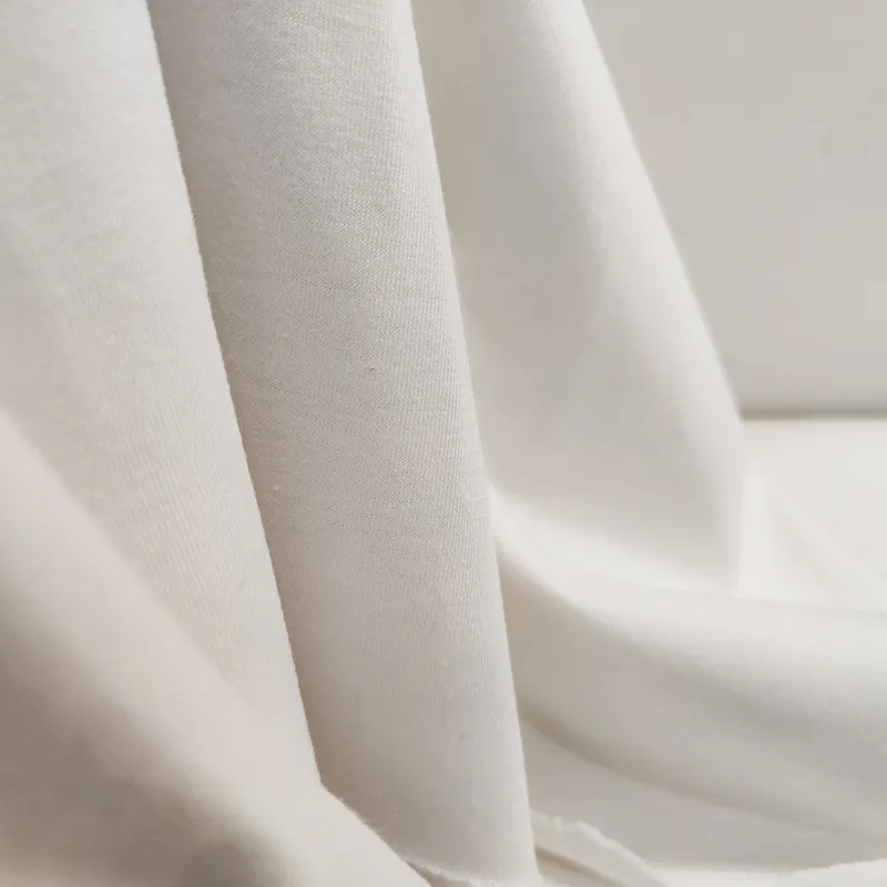 Campione gratuito 180gsm 75% poliestere 25% cotone TC tessuto semplice per tessuto t-shirt in tessuto