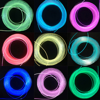 100 m/rollo 3mm extremo resplandor PMMA Cable de luz de fibra óptica DIY coche techo araña decoración plástico fibra óptica guía de luz