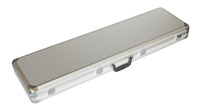 Étui rigide portable pour guitare/basse en aluminium ABS de 53 pouces avec rembourrage en mousse, étanche et antichoc