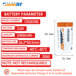 Ramway แบตเตอรี่ลิเธียม CR26500 3V C ขนาด6000mAh แบบไม่สามารถชาร์จไฟได้สำหรับอุปกรณ์ทางการแพทย์ <span class=keywords><strong>IOT</strong></span> meters - Product Image 2