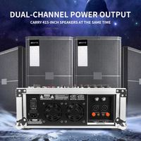 Table de mixage amplifiée professionnelle 8 canaux AX860 avec 2 microphones sans fil, table de mixage DJ, 16 effets DSP