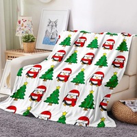 FF4821 noël père noël grand jeter couverture literie cadeau de noël décor à la maison lit canapé canapé doux chaud peluche flanelle jeter couverture