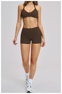 Ensemble de <span class=keywords><strong>Sport</strong></span> 2 Pièces pour Femme 2026 : Short et Brassière Halter pour Yoga et Gym - Product Image 4