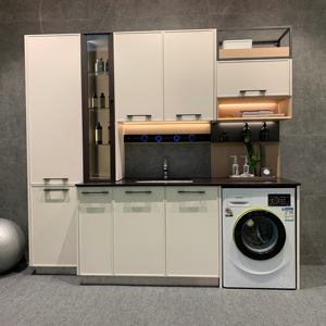 Baineng thiết kế mới cửa đôi thép không gỉ tường gương rửa lưu vực phòng tắm nhân đôi tủ - Product Image 1