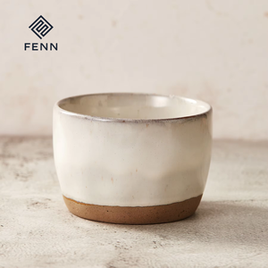 Fenn โถเทียนเซรามิกลายจุดสีเบจแบบเรียบง่าย, โถเทียนเซรามิกสำหรับตกแต่งบ้านมาใหม่