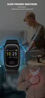 Pulsera Inteligente GSM para el Cuidado de Personas Mayores con Alerta SOS, Llamadas de Voz Bidireccionales, Ubicación GPS y Wifi en Tiempo Real, Monitor de Presión Arterial y Frecuencia Cardíaca