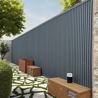 Panneaux muraux en WPC durables et imperméables pour l'aménagement paysager moderne, aspect bois, panneaux muraux en WPC