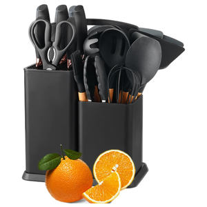 Ensemble d'ustensiles de cuisine colorés antiadhésifs Spatule en silicone Ensemble de cuisine pour ustensiles de cuisine 19 pièces - Product Image 1