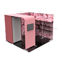 Stand d'exposition pliable en aluminium personnalisé, impression par sublimation, léger, montage facile pour les expositions commerciales
