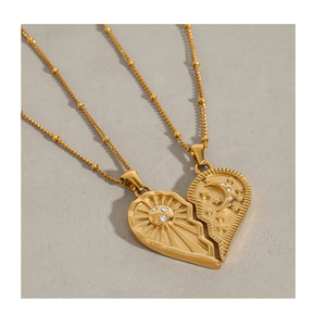 Amour Forme Lettre Espagnole Te Amo sur Jésus Pendentif Tendance Amoureux Couples Cadeau Collier pour Homme et Femme d'Inde - Product Image 2