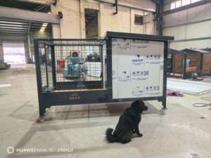 Caseta para Perros 2026 con Comedero Giratorio, Caseta <span class=keywords><strong>Grande</strong></span> para Perros, Apta para Todas las Estaciones - Product Image 4