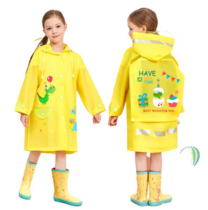 Imperméable EVA jaune personnalisé en usine, imperméable et réutilisable, style long pour les activités de plein air sous la pluie. - Product Image 1