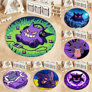 Alfombras Redondas <span class=keywords><strong>de</strong></span> Pokémon Gengar Japonesas, Tapetes para Sillas, Alfombra para Sala <span class=keywords><strong>de</strong></span> Estar, Decoración del Hogar, Derivados <span class=keywords><strong>de</strong></span> Anime - Product Image 1