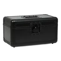 Étui de transport en aluminium dur de couleur personnalisée pour disque vinyle 7 ''avec 2 compartiments
