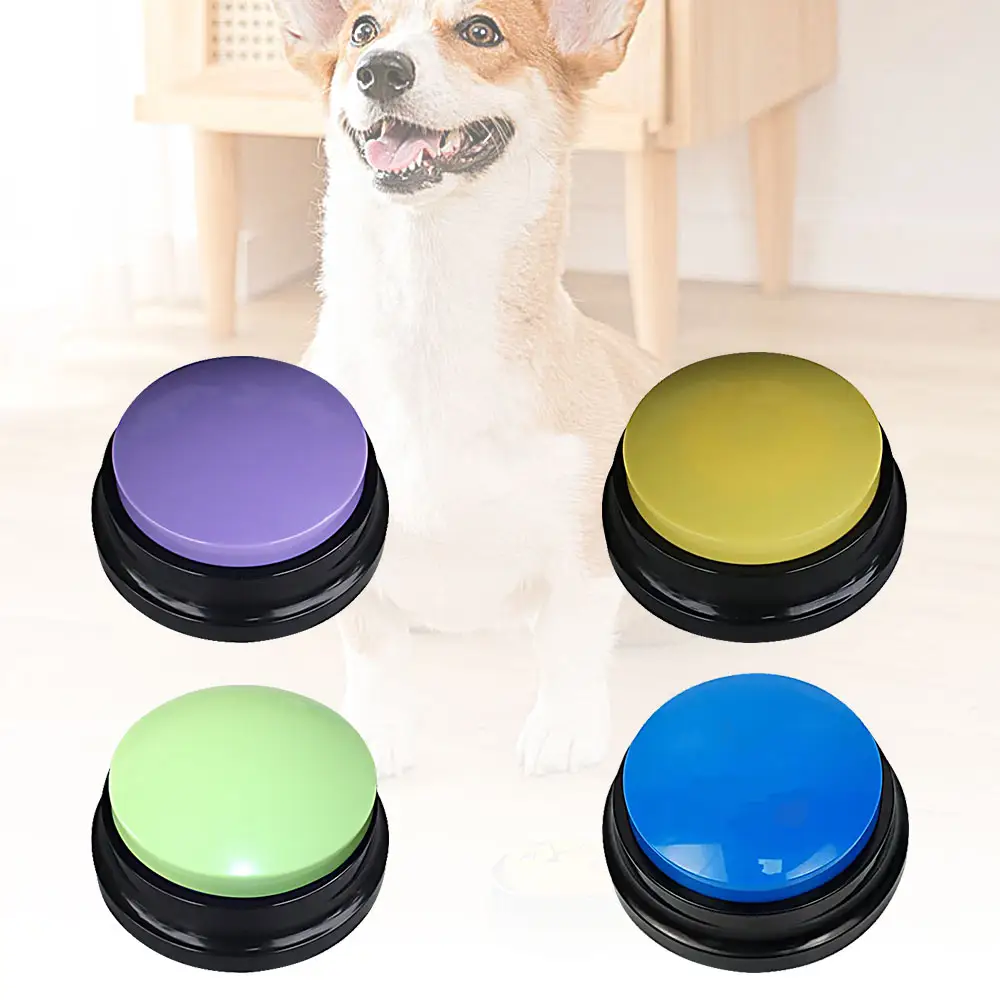 Trasporto di goccia dei giocattoli degli animali domestici di addestramento del cane dei bottoni di risposta di comunicazione del cane del bottone registrabile all'ingrosso di alta qualità