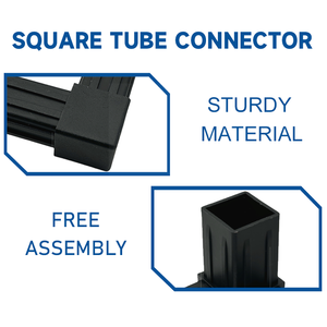 Nhựa vuông nhôm ống PP 2way 3Way 4way góc kết nối với 20mm 25mm 30mm kết nối ống vuông cấu trúc phụ kiện - Product Image 2