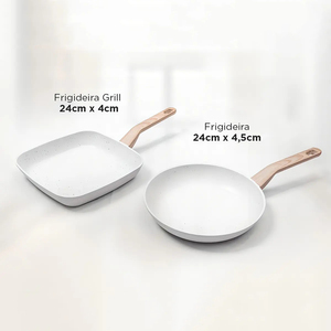 Modern Ceramic Marble Coated Pot Pan Glass Lids Bakelite Handles Non-Stick Aluminum <b>Cookware</b> <b>Set</b> - Product Image 2
