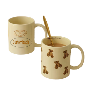 Tasses à <span class=keywords><strong>café</strong></span> en céramique personnalisées, style crème, esthétiques, vintage, vierges, mignonnes, fleurs, Noël - Product Image 4