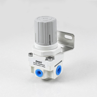Régulateur de pression d'air pneumatique blanc avec manomètre, filetage 1/4 AR2000-02