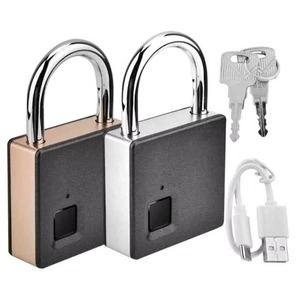 Serrure de porte intelligente en métal, cadenas biométrique à empreintes digitales, en acier inoxydable, portable, pour l'extérieur, anti-poussière, étanche - Product Image 3