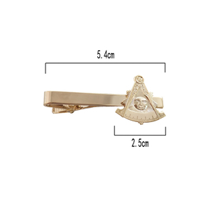 Elegante Fermacravatta Massonico in Metallo Dorato con Design 3D, Accessorio Commemorativo per Massoni - Product Image 2