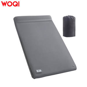 Colchón inflable automático Woqi con bomba eléctrica incorporada, rectangular, gris, para acampar, para 1-2 personas, portátil, para uso en exteriores. - Product Image 1