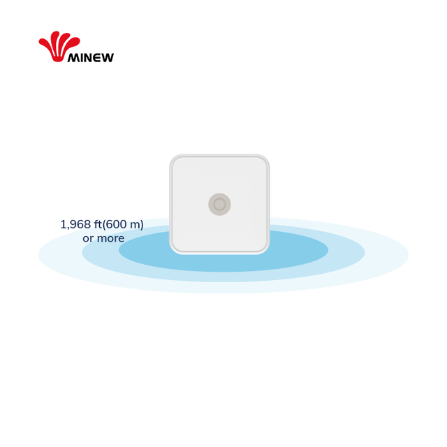 Minew Long Range 600m Ibeacon Smart IoT Products Uwb Bluetooth Tag Programmable Ble Beacon