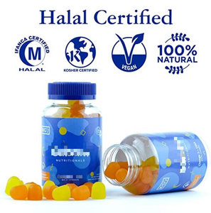 Supplément multivitamine gommeux pour enfants avec vitamine C,D,<span class=keywords><strong>E</strong></span>, Omega-3 (60 comptes) - Product Image 3